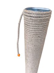 Oval Tabanlı Organik Jut Halat Sargı Kedi Tırmalama Tahtası 40 cm
