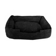 Su Geçirmez Tay Tüyü Köpek Yatağı 15*60*70 cm Siyah Medium