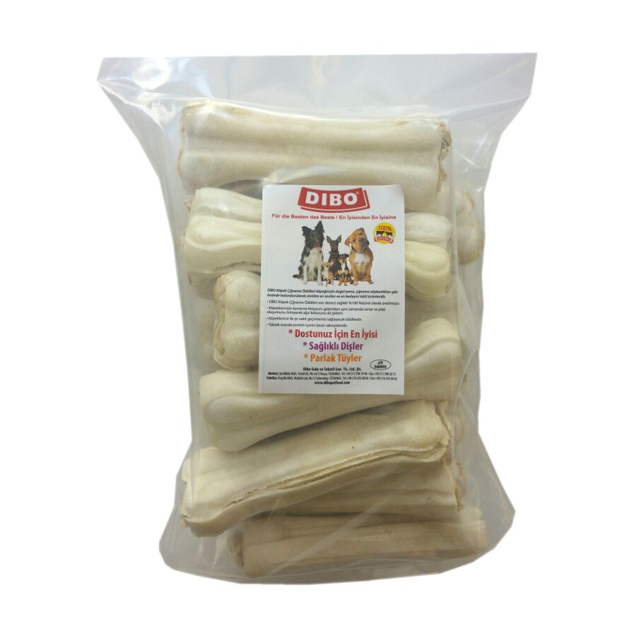 Dibo Köpek Çiğneti Pres Kemik Beyaz 80-90 gr 13 cm ( 15 Adet )