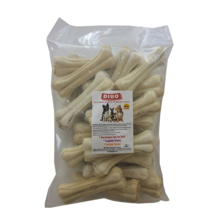 Dibo Köpek Çiğneti Pres Kemik Beyaz 50-55 gr 12 cm ( 25 Adet )