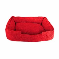 Su Geçirmez Tay Tüyü Köpek Yatağı 15*60*70 cm Kırmızı Medium