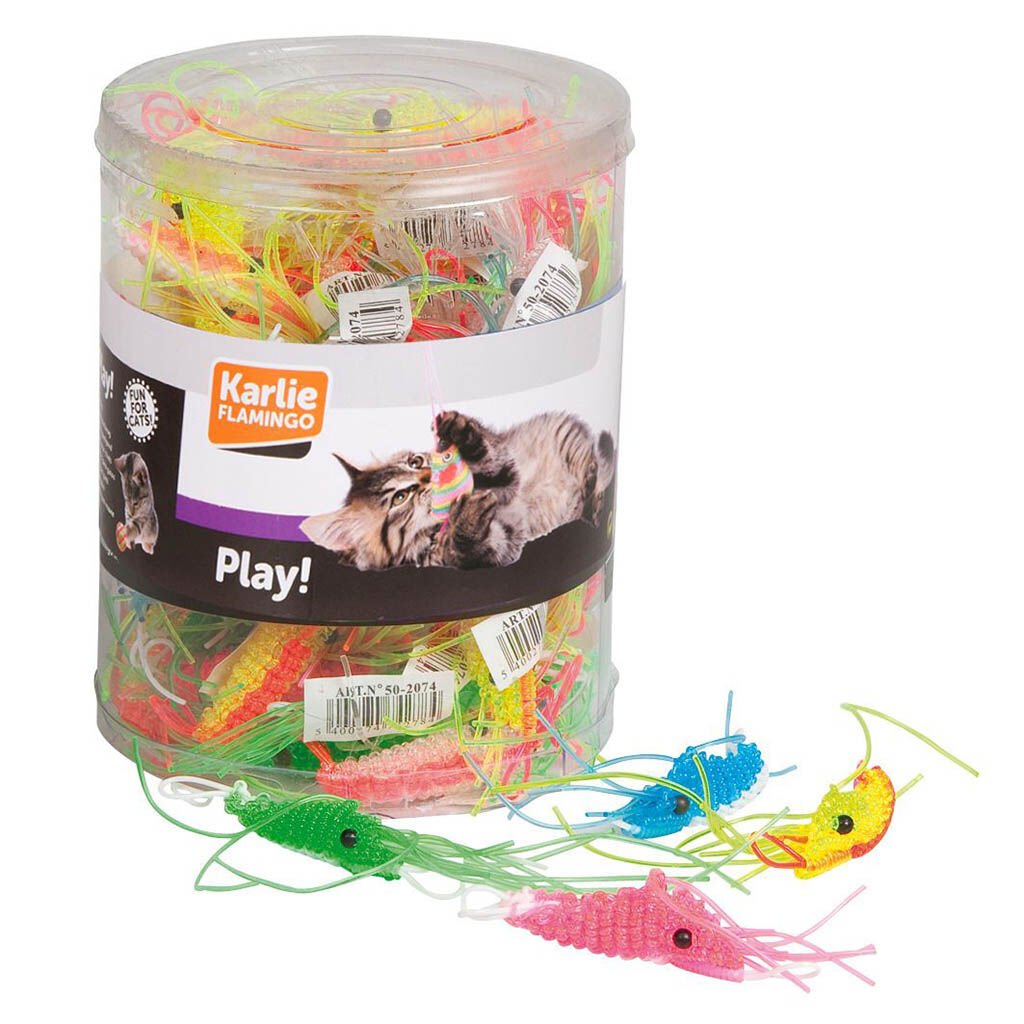 Karlie Kedi Oyuncaği Plastik Karides 6Cm 60Li