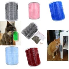Self Groomer Kedi Otlu Kedi Duvara ve Masaya Monte Kedi Fırçası Gri