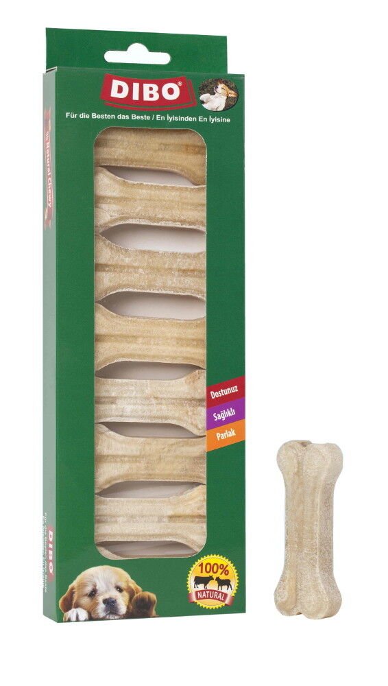 Dibo Köpek Çiğneti Pres Kemik Beyaz 20-25 gr 7 cm ( 8 Adet )
