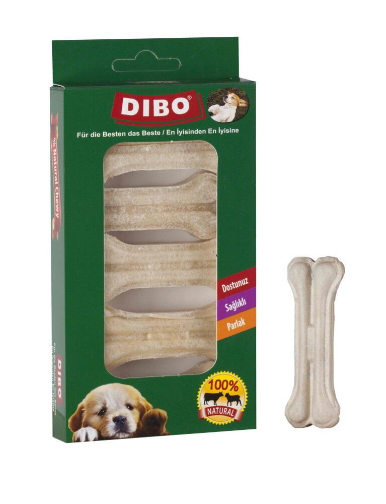 Dibo Köpek Çiğneti Pres Kemik Beyaz 20-25 gr 7 cm ( 5 Adet )