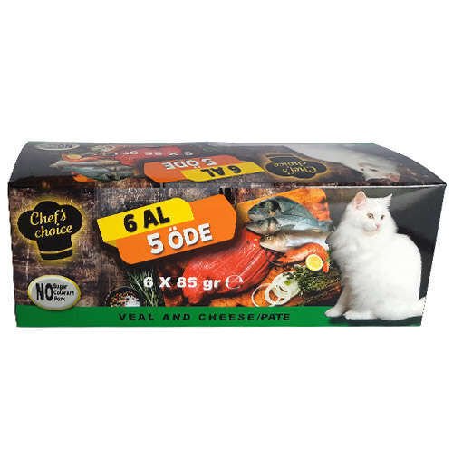 Chefs Choice Dana Etli Peynir Ezmeli Tahılsız Mama 85 Gr 6 Al 5 Öde