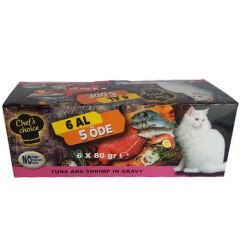 Chefs Choice Ton Balıklı ve Karidesli Tahılsız Mama 80 gr 6 Al 5 Öde
