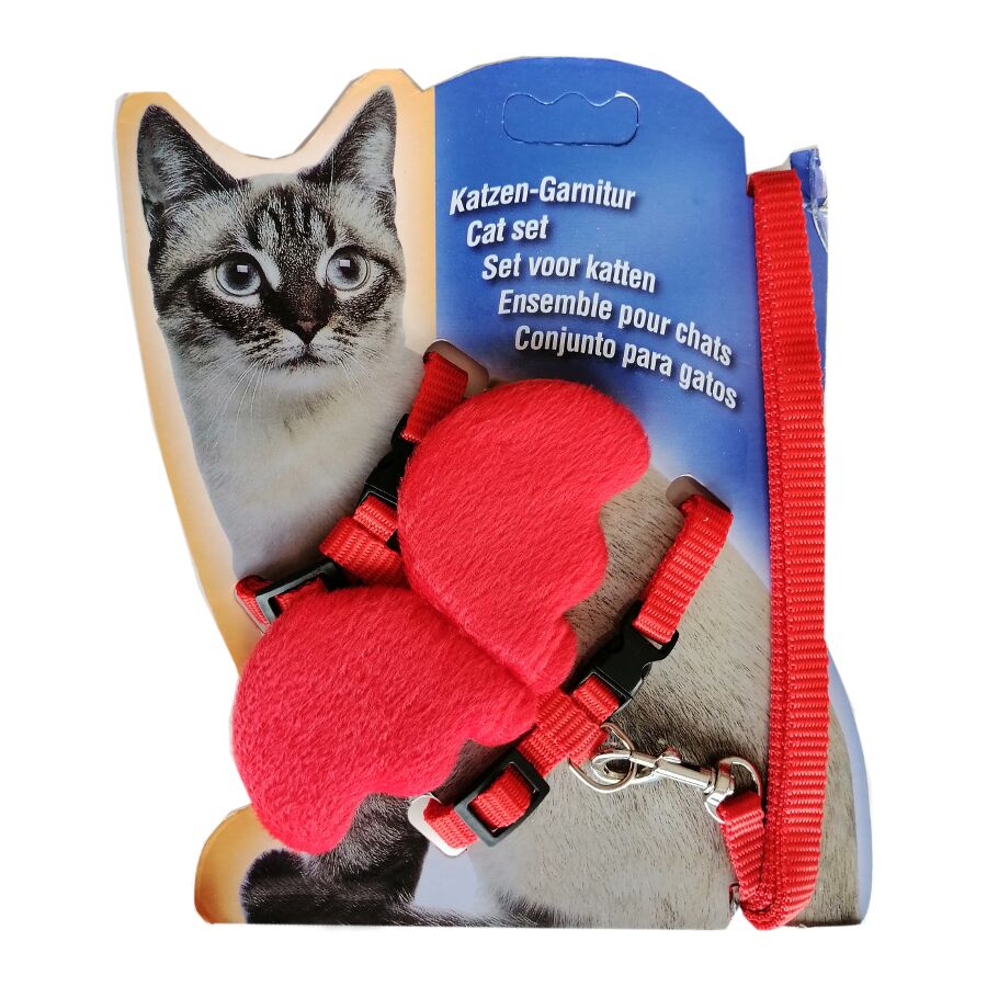 Atlantik Kanatlı Melek Kedi Göğüs Bel Tasması 20*32 cm Kırmızı