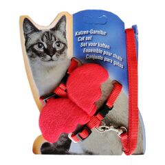Atlantik Kanatlı Melek Kedi Göğüs Bel Tasması 20*32 cm Kırmızı