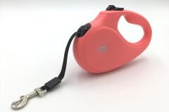 Doggie Master Seri Otomatik Makaralı Köpek Gezdirme 50 kg / 5 M Pembe