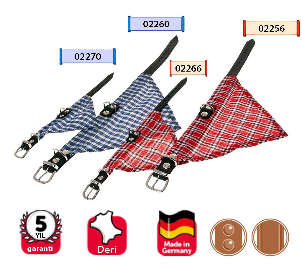 Karlie Deri Bandanali Boyun Tasmasi 27 Cm Mavi