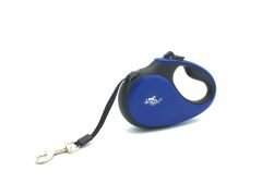 Doggie Soft Seri Otomatik Makaralı Gezdirme Tasması 12 kg / 3 M Mavi