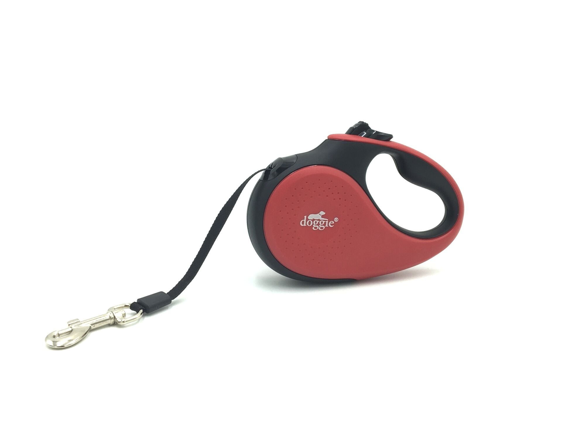 Doggie Soft Seri Otomatik Makaralı Gezdirme Tasması 12 kg / 3 M Kırmızı