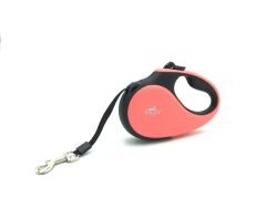 Doggie Soft Seri Otomatik Makaralı Gezdirme Tasması 12 kg / 3 M Pembe