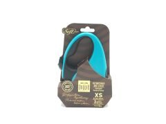Doggie Soft Seri Otomatik Makaralı Gezdirme Tasması 12 kg / 3 M Turkuaz