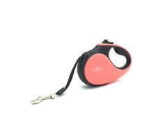 Doggie Soft Seri Otomatik Makaralı Gezdirme Tasması 15 kg / 5 M Pembe