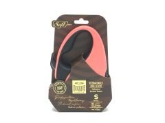Doggie Soft Seri Otomatik Makaralı Gezdirme Tasması 15 kg / 5 M Pembe