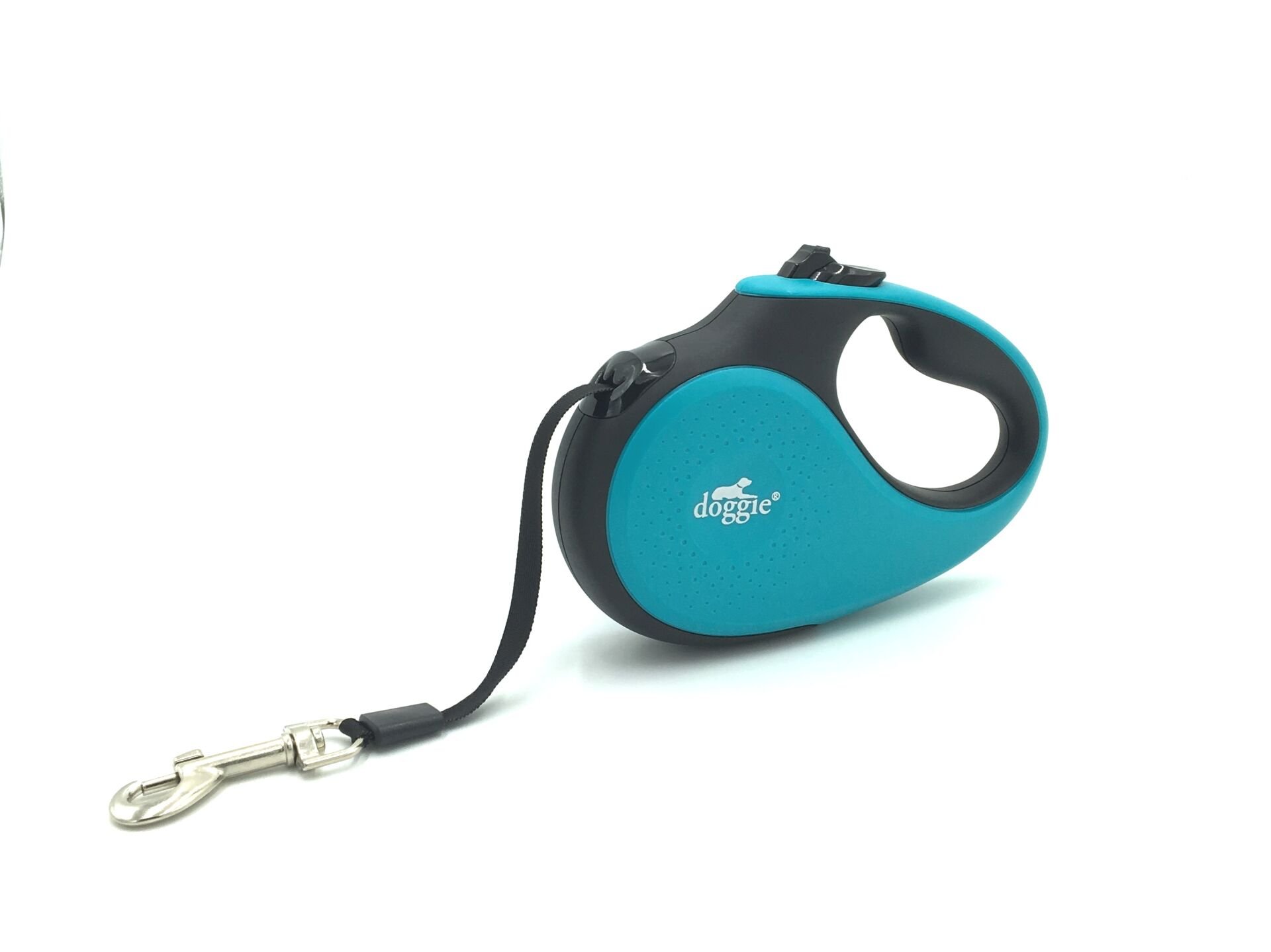 Doggie Soft Seri Otomatik Makaralı Gezdirme Tasması 15 kg / 5 M Turkuaz