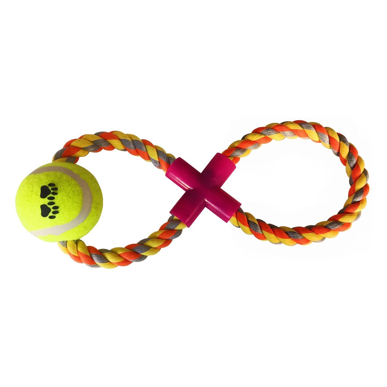 Tenis Toplu X Şekilli Köpek Diş İpi 7-30 cm Sarı