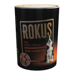 Rokus Tavşan ve Geyik Parça Etli Köpek Konservesi 410 gr