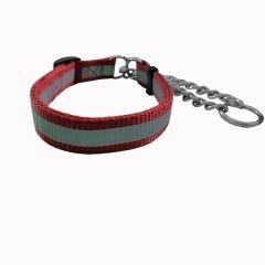 Reflektörlü Köpek Boyun Tasması 2 cm * Min: 32-Max: 50 cm Kırmızı