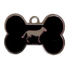 Kemik Şekilli Köpek İsimlik Aksesuar 2*3 cm Siyah