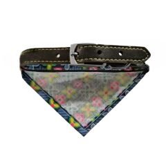 Fularlı Çiçekli Köpek Boyun Tasması 28*36 cm