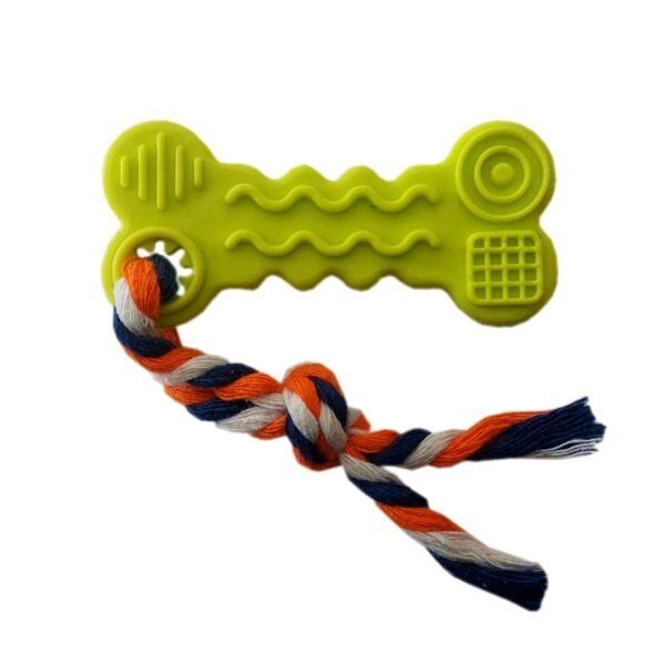 Köpek Diş Bakım Oyuncağı İpli Kemik 9.5 cm Yeşil