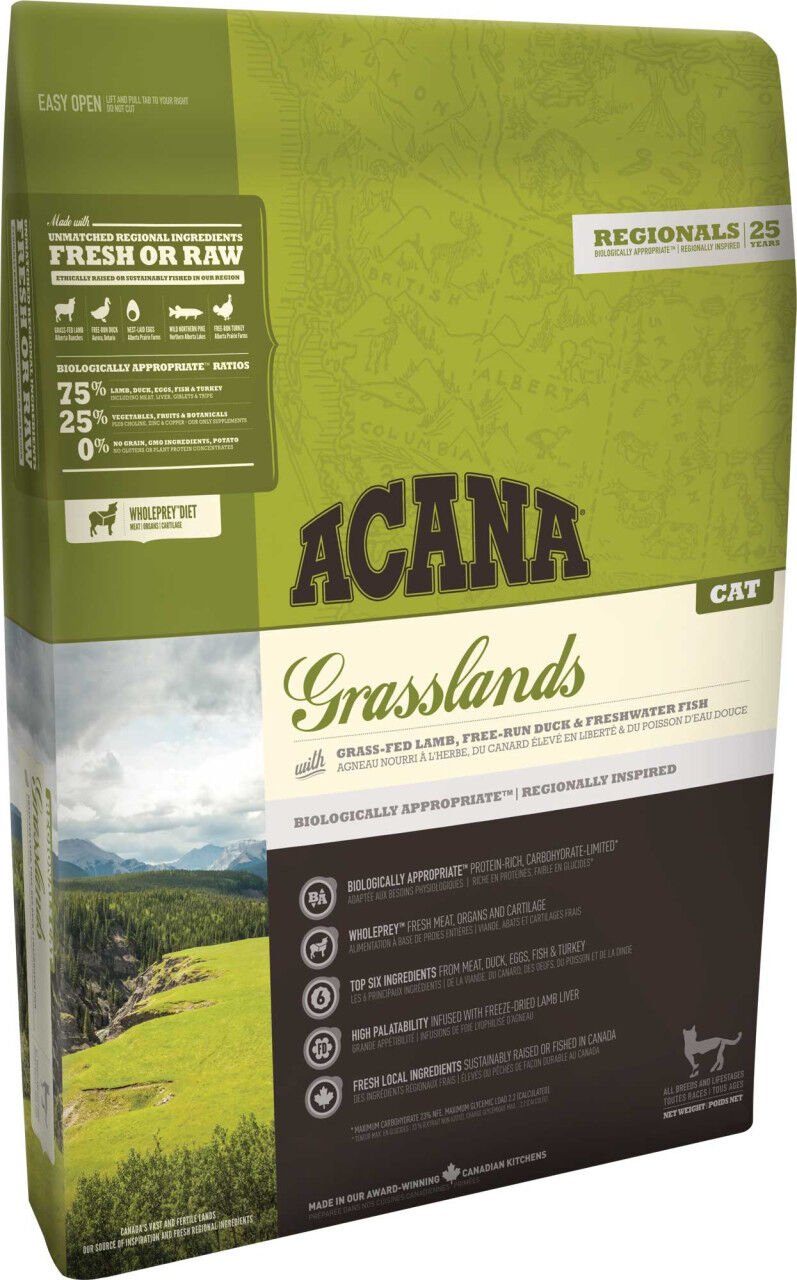 Acana Grasslands Kuzu Etli Tahılsız Kedi Maması 1.8 kg