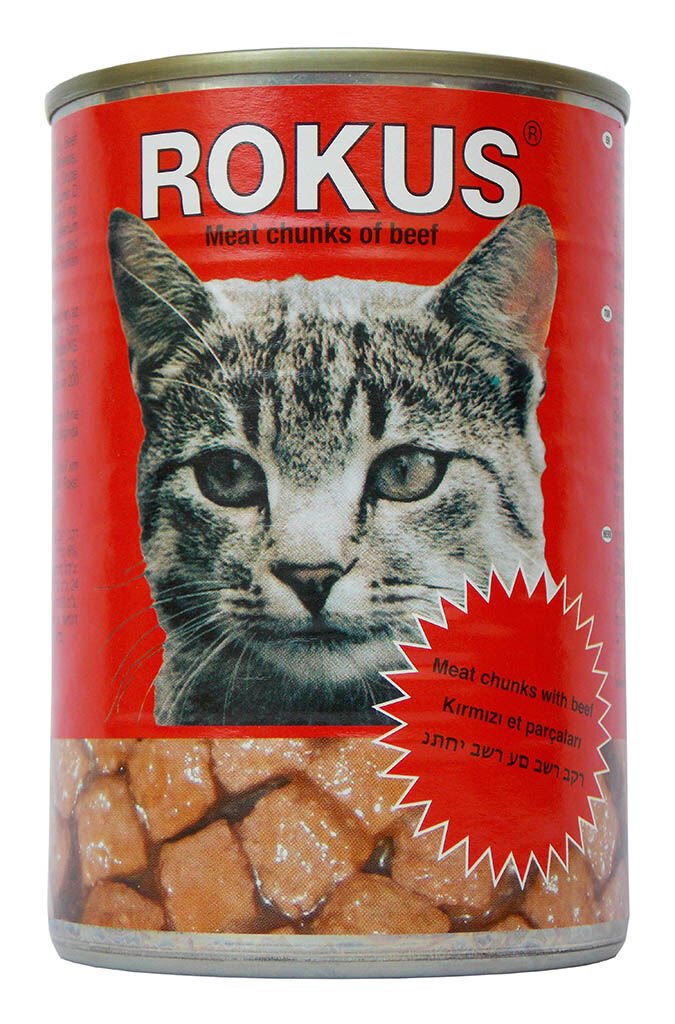 Rokus Dana Etli Kedi Konserve Mama 410 gr
