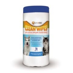 Hypaw Clean Wipes Kedi ve Köpekler için Temizleme ve Bakım Mendili 20x20cm (70'li)