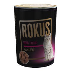 Rokus Kuzu Etli Kedi Konserve Mama 410 gr