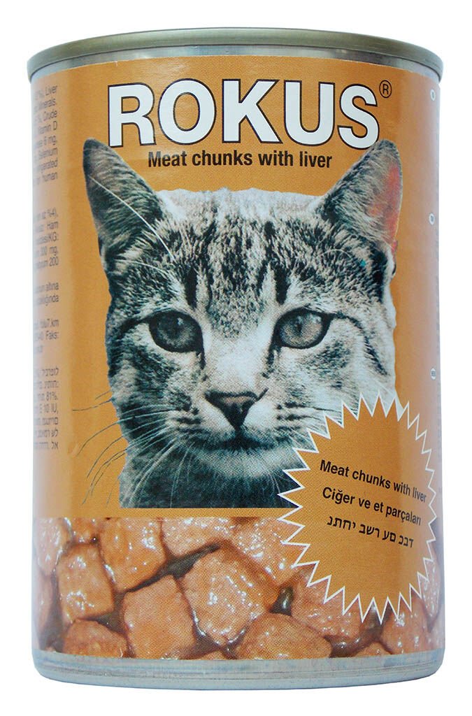 Rokus Ciğerli Kedi Konserve Mama 410 gr