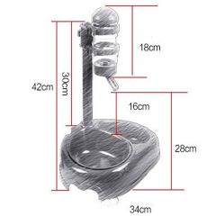 Köpek & Kedi Otomatik Mama Ve Su Kabı 34-42 cm Pembe