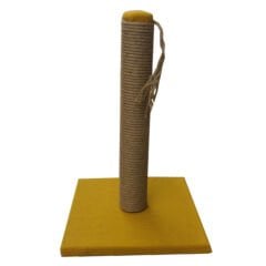 Catia Renkli Püsküllü Kedi Tırmalama Tahtası 47 cm Hardal Sarı
