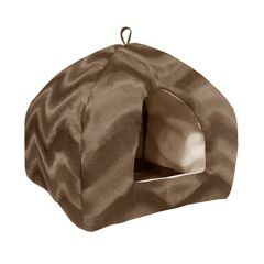 Piramit Kedi Köpek Yatağı 40*40 cm Kahverengi