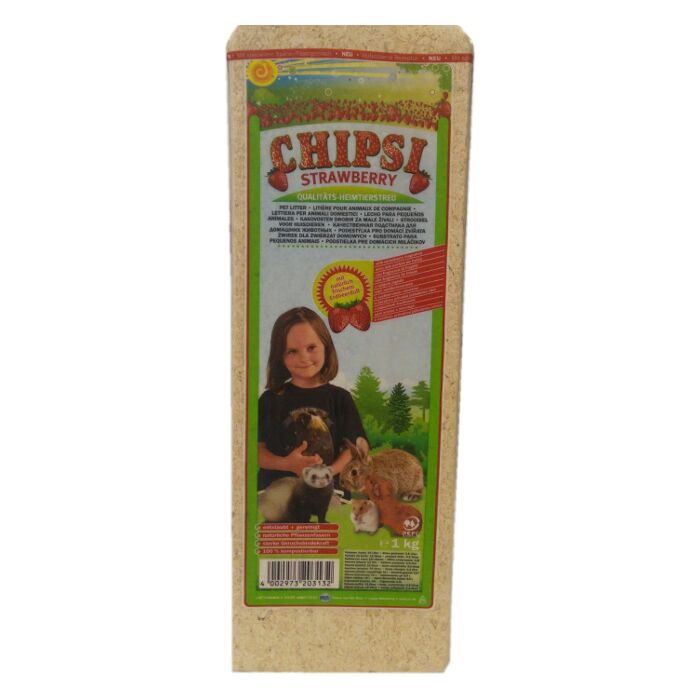 Chipsi Çilek Aromalı Kemirgen Talaşı 1000 Gr (15 Lt)