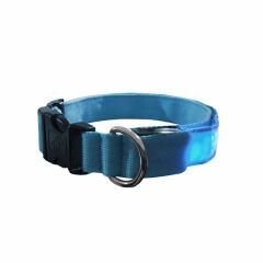 Köpek Boyun Tasması Işıklı Dokuma  40*50 cm Mavi
