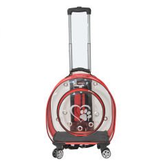 Markapet Premium Çekçekli Tekerlekli Kedi Köpek Taşıma Çantası 42 x 40 x 22 cm Kırmızı 15 kg