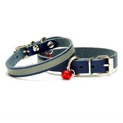 Reflektörlü Yavru Köpek Tasması 1,5 * 29 cm Mavi X Large