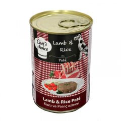 Chefs Choice Kuzu Etli ve Pirinçli Konserve Mama 400 gr