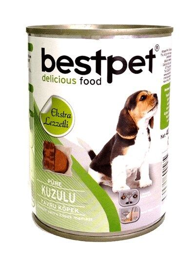Bestpet Püre Kıyılmış Kuzu Etli Konserve Yavru Köpek Maması 400 gr