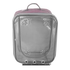 Markapet Deri İşlemeli Tekerlekli Kedi Köpek Taşıma Çantası 25x35x40 cm Açık Pembe