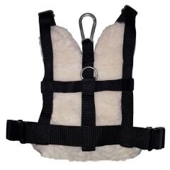 Peluş Köpek Göğüs Tasması 48-75 cm * 56-100 cm Beyaz Large
