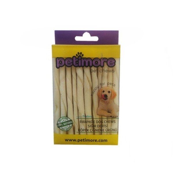 Petimore Puppy Sütlü Burgu Çubuk Ödül Ve Çiğneti Kemiği 12 cm 30 lu