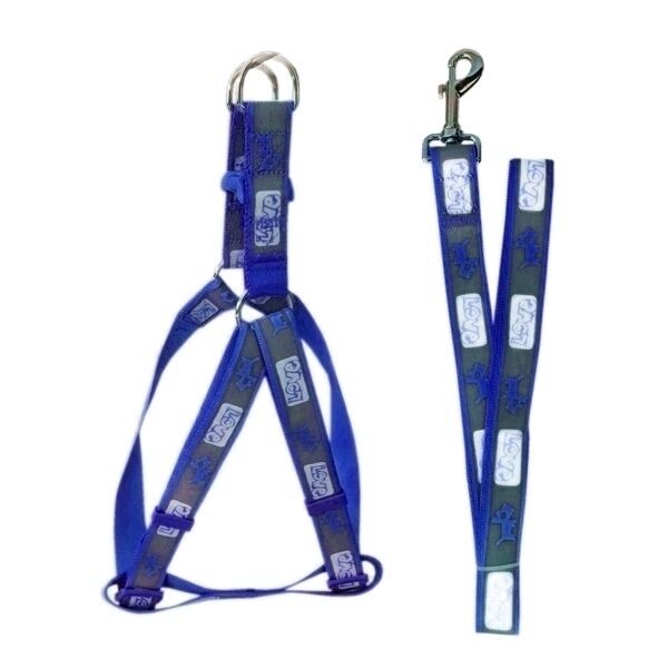 Köpek Göğüs Bel Tasma Ve Gezdirme Seti 120*2.0 cm 25-38 cm*2.0 cm Mavi