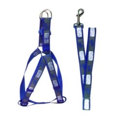 Köpek Göğüs Bel Tasma Ve Gezdirme Seti 120*2.0 cm 25-38 cm*2.0 cm Mavi