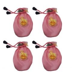 Elma İşlemeli Bağlamalı Köpek Ayakkabısı 4'lü Set 7-10 cm Pembe
