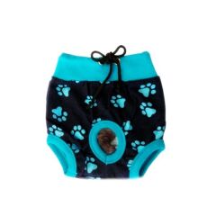 Köpek Külodu Lacivert Üzerine Mavi Pati Desenli No:2
