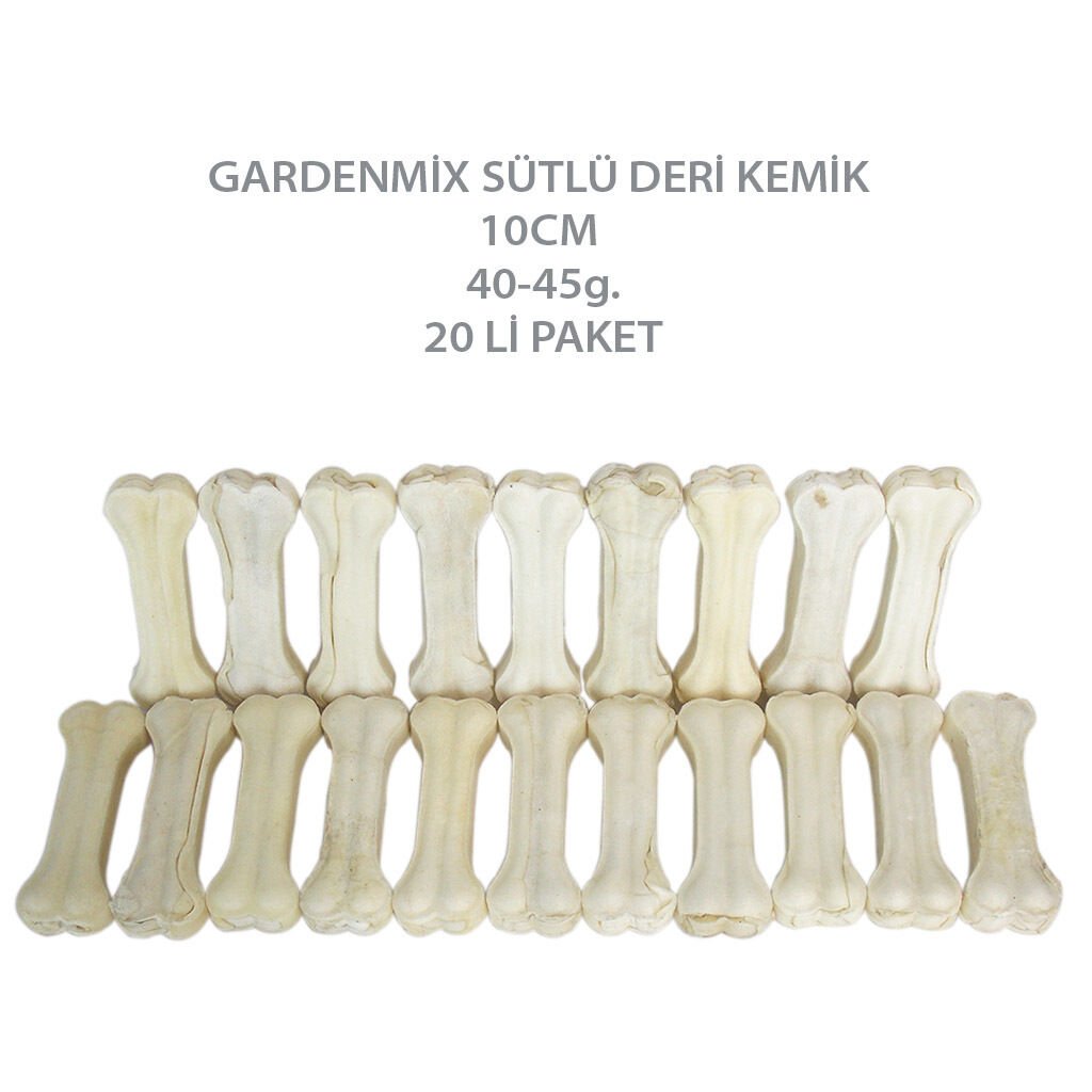Garden Mix Sütlü Deri Kemik 10 cm 20 li
